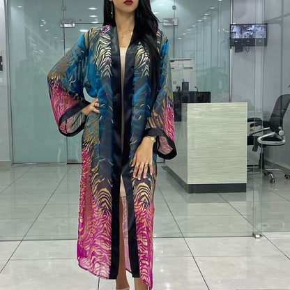 سترة كيمونو نسائية بأكمام طويلة وتصميم واسع ومريح بدون حزام 💞💞