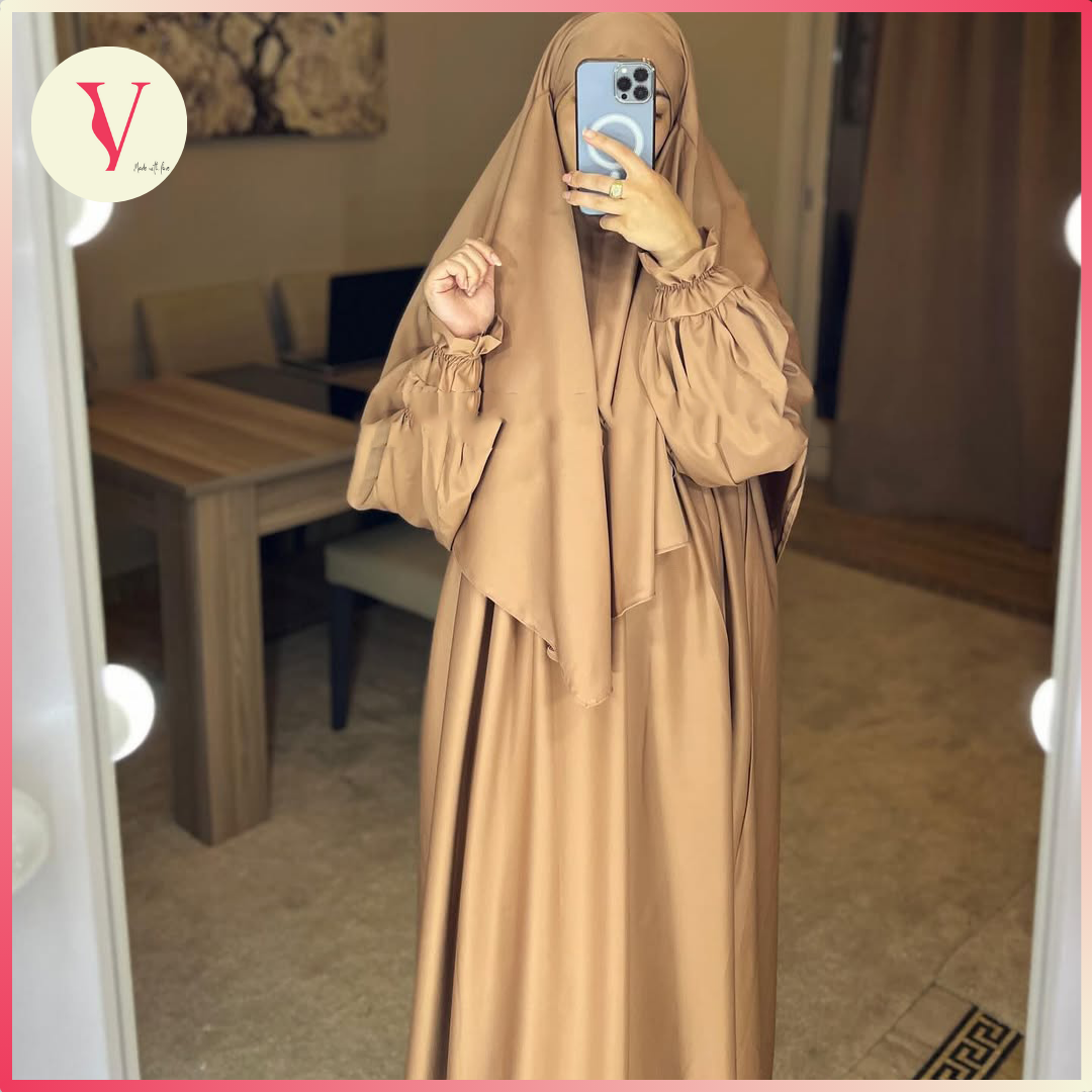 ✨ جلباب + إسدال طويل محترم و ألوان رائعة ✨