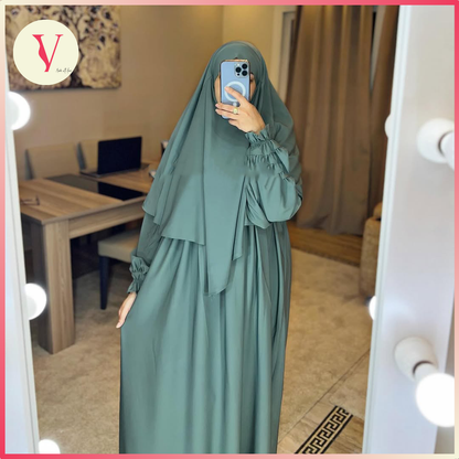 ✨ جلباب + إسدال طويل محترم و ألوان رائعة ✨