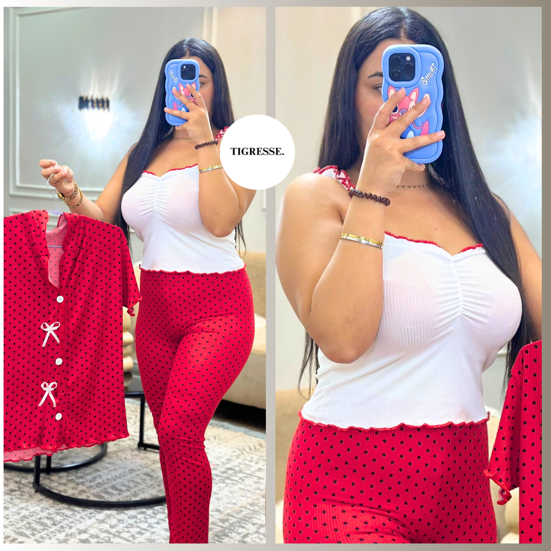 ENSEMBLE FRAISE 🍓 Chemise Besti & Pantalon