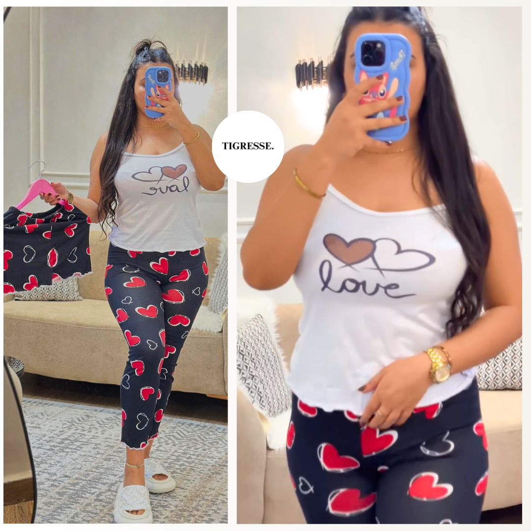 ENSEMBLE💕 3 PCS (Short, Pantalon & Besti)