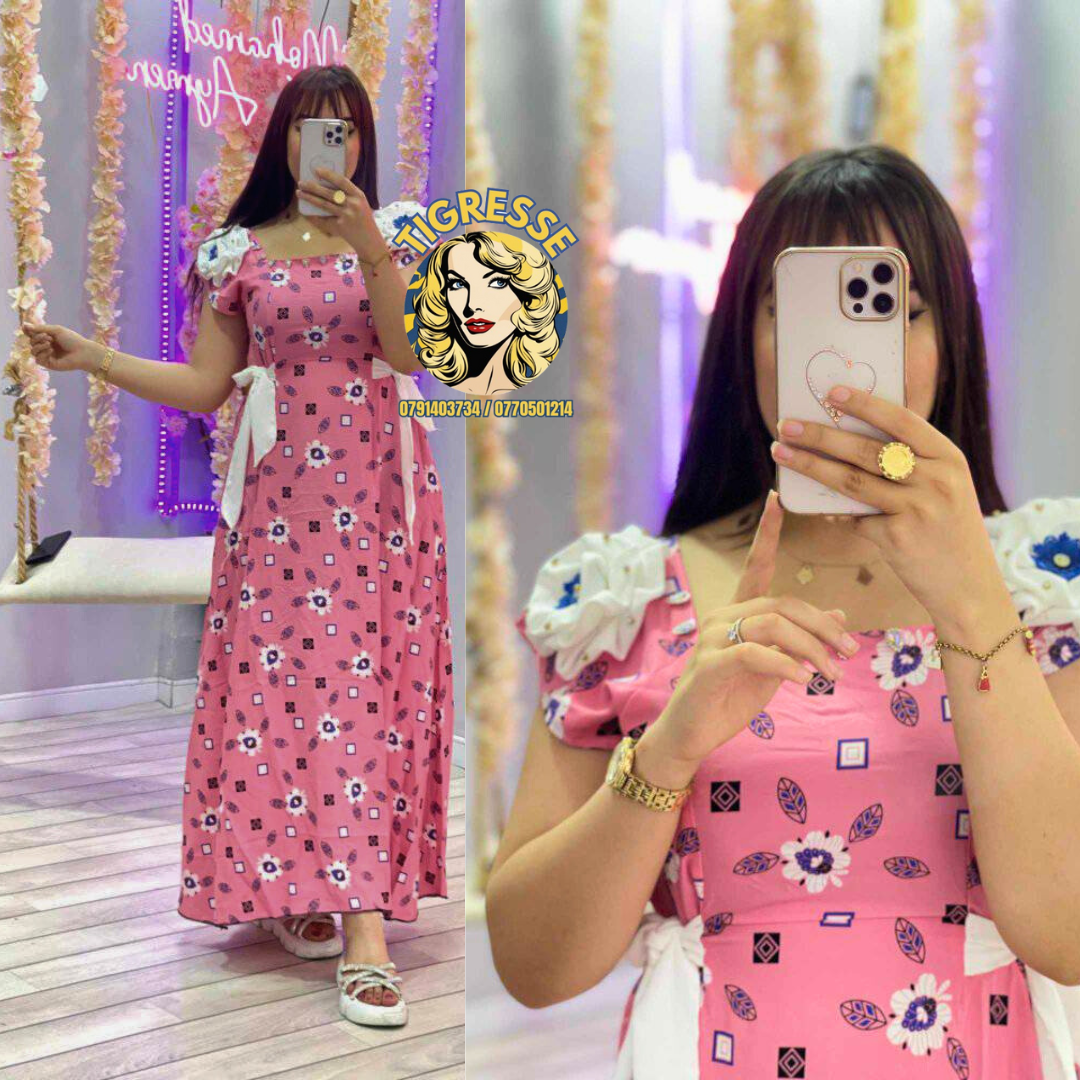 Robe les fleurs 🌸 قماش فيبران قمة الأصالة